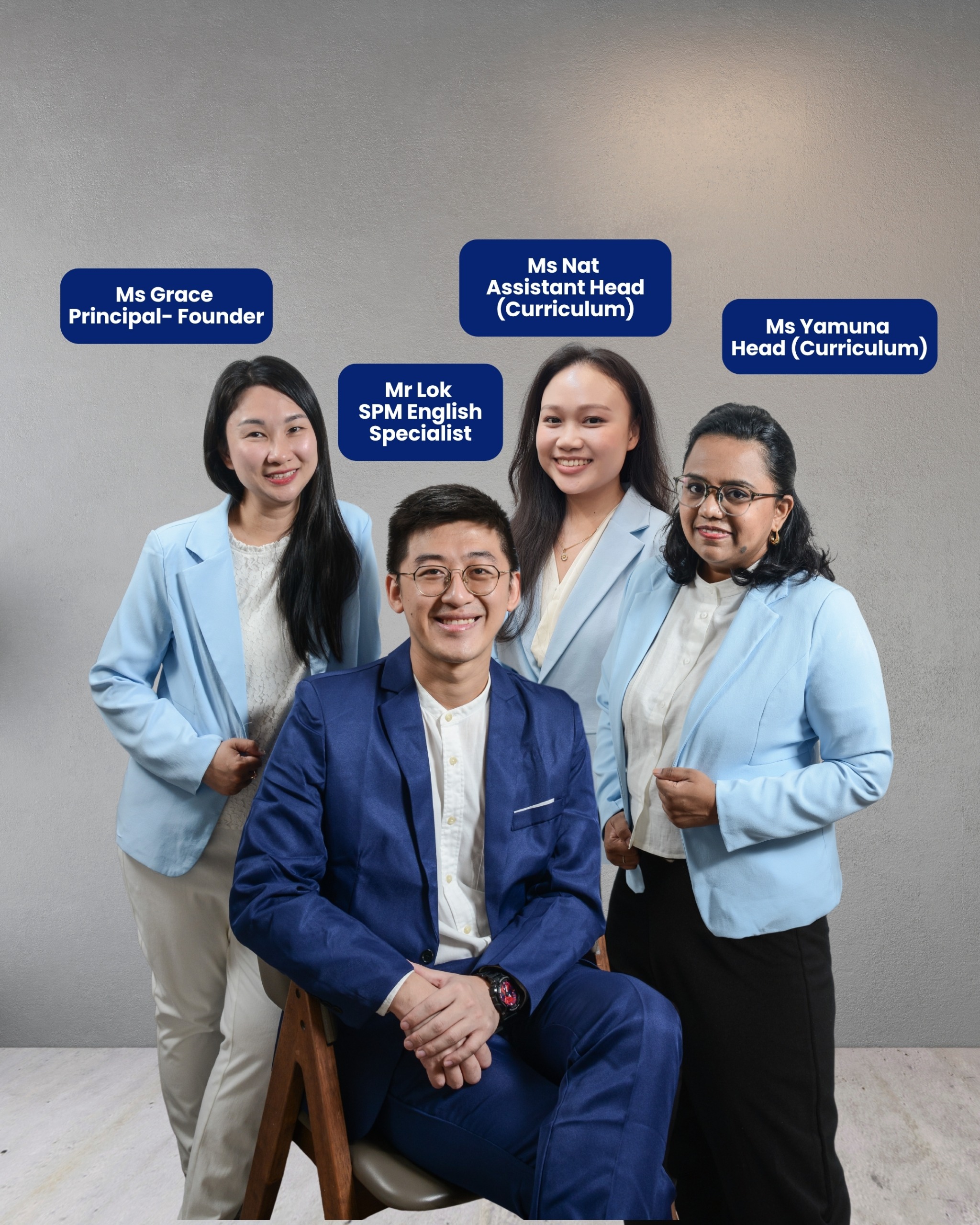 LJEC SPM team β Ms Grace, Mr Lok, Ms Nat, and Ms Yamuna